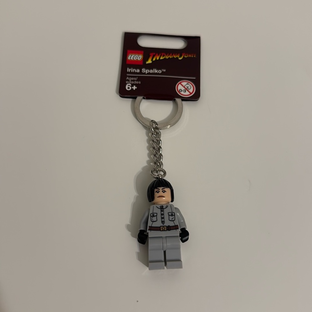 Lego keychain - Indiana Jones Irina Spalko. Brand New
